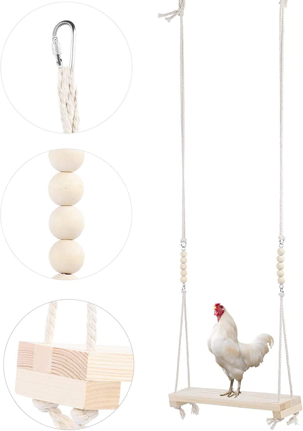3 Pack Chicken Coop Toys - Chicken Swing, Xylophone, Vegetable
