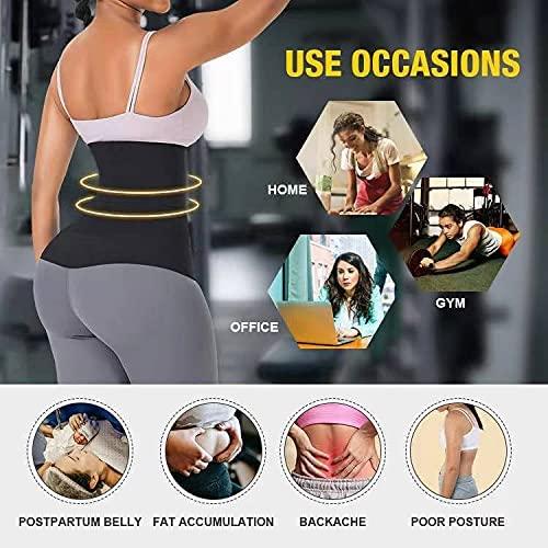 Soo slick Waist Trainer for Women Lower Belly Fat - Weight Loss Compression  Tummy Control Belt Plus Size Me Up Bandage wrap Waist Trimmer Black, Black,  One size : Buy Online at