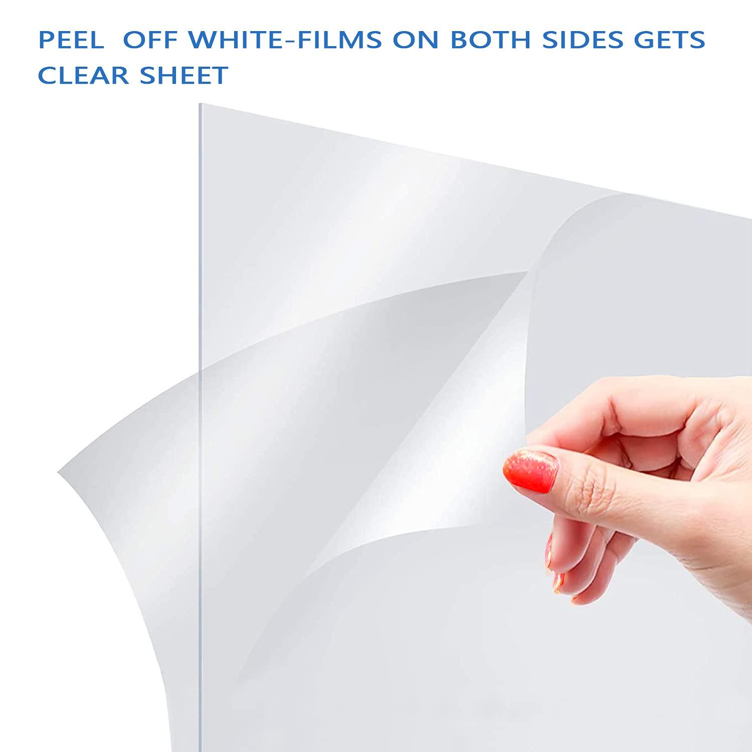 10 Pack Clear Plastic Sheet, 8''x10'' Plexiglass Panels 0.03 Thick