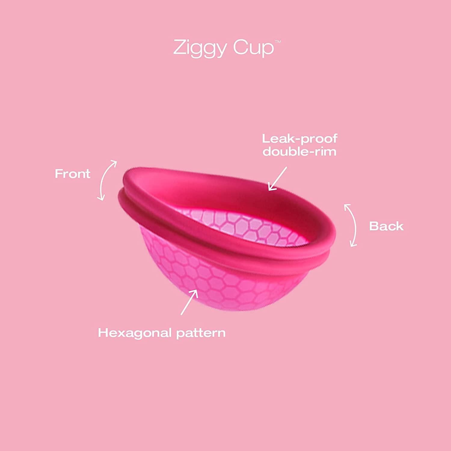 Intimina Ziggy Cup ExtraThin Reusable Menstrual Cup with Flatfit Design