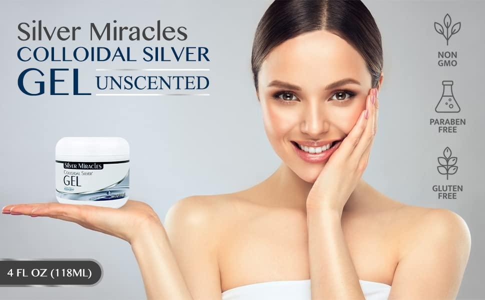Silver Miracles Colloidal Silver Gel 4oz Sooths and Cools Burns