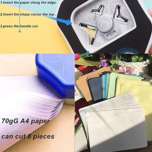 Paper Corner Rounder 3 in 1 (R4mm+R7mm+R10mm) Corner Punches for Paper  Crafts Corner Cutter Envelope Punch Board Hole Puncher Laminate DIY Projects  Photo Cutter Card Making and Scrapbooking Blue