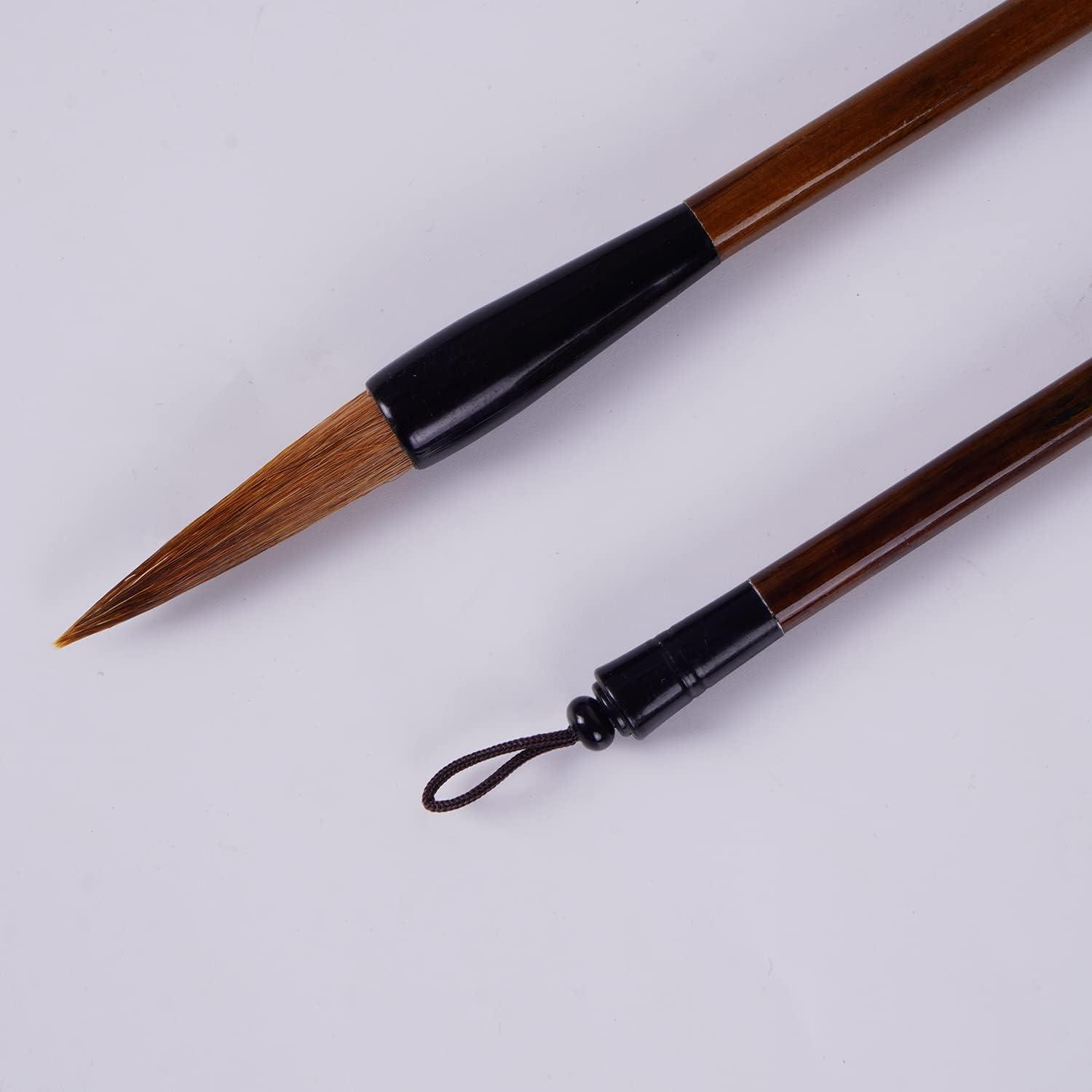 Hbasyp Chinese Traditional Calligraphy Brush/Chinese Calligraphy Watercolor Sumi Drawing Brush-Large Brush (Wolf Hair) - 1 Pcs
