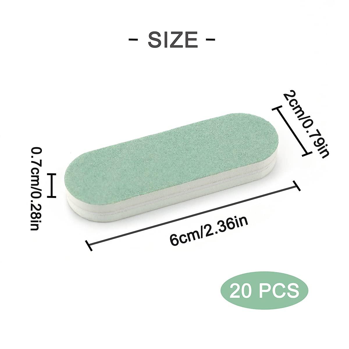LEEFONE 20 PCS 2.4" x 0.78" Rectangle Plastic Silver Polishing Stick