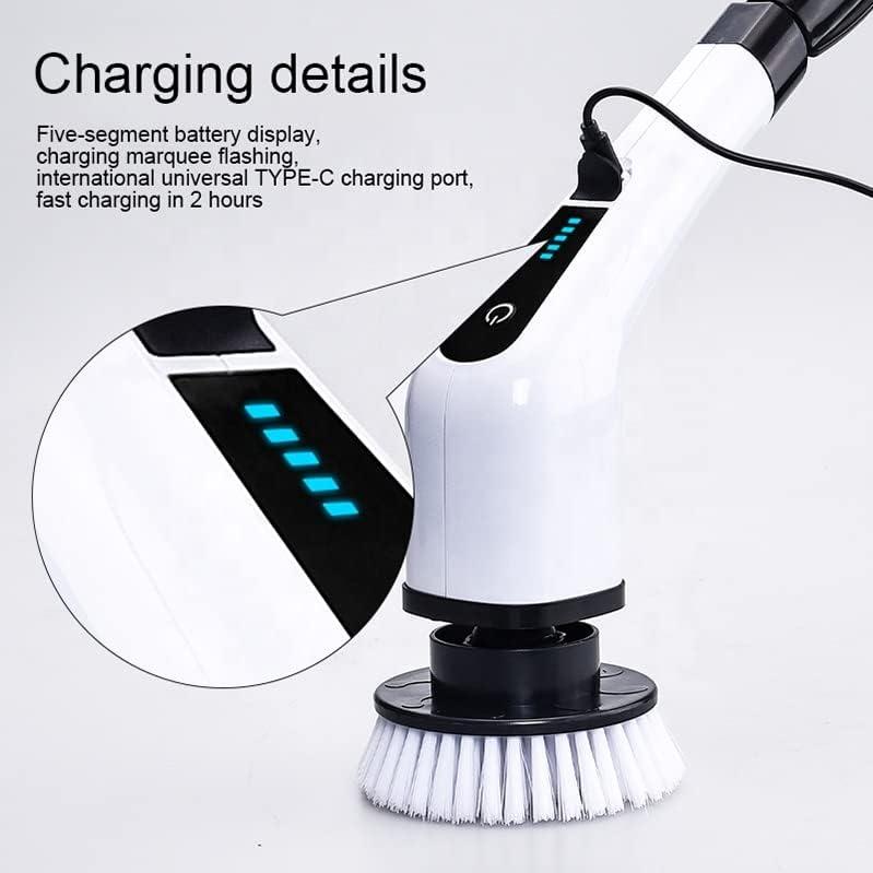 2023 Electric Spin Brush - TikTok Made Me Buy It - Tub Scrubber -  Effortless Cleaning - 7 Replaceable Brushes Included - Adjustable Extension  Handle - Modern/Sleek Design