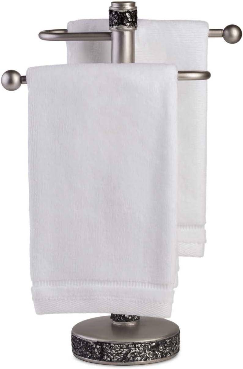 Black Color Fingertip Small Hand Towels, Soft and High Absorbent, Size 11  x 18