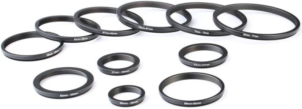 K&F Concept 11 Pieces Step Down Filter Adapter Rings Set, Metal
