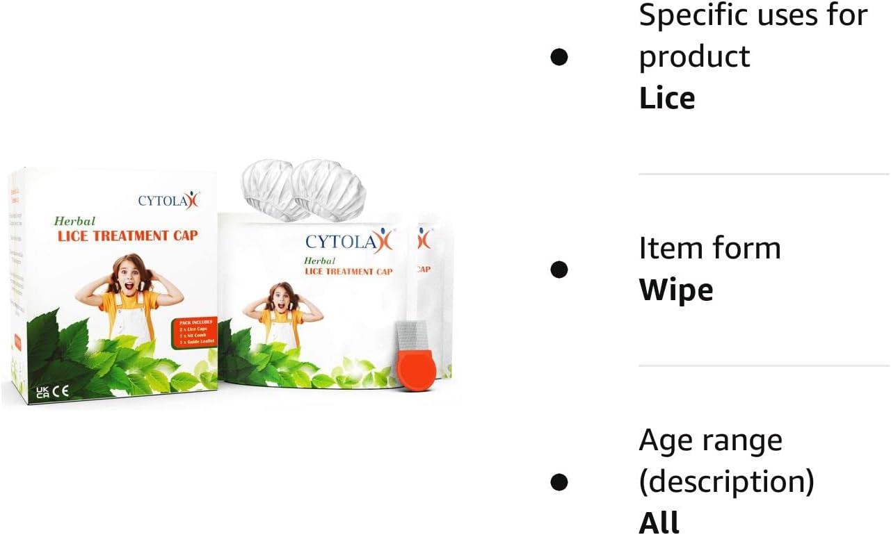 Cytolax Herbal Lice Treatment Cap Preimpregnated Essential Oils to