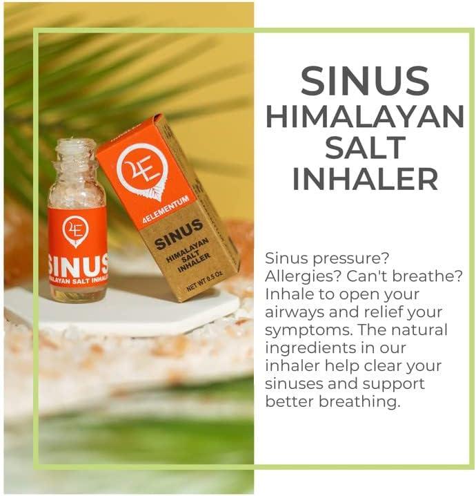 4Elementum Sinus Natural Himalayan Salt Nasal Inhaler Infused with Natural Eucalyptus