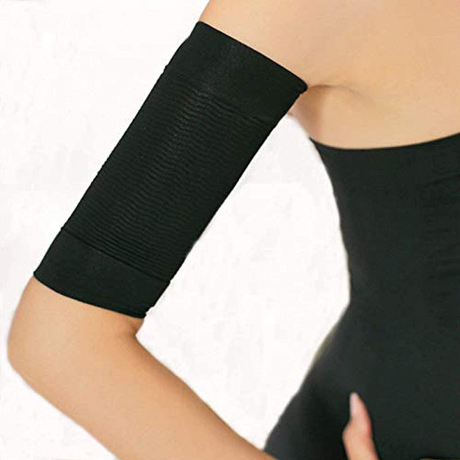Arm Slimming Shaper Wrap Arm Compression Sleeve Women Weight Loss Upper Arm  Shaper Helps Tone Shape Upper Arms Sleeve for Women 2Pair (2Black)