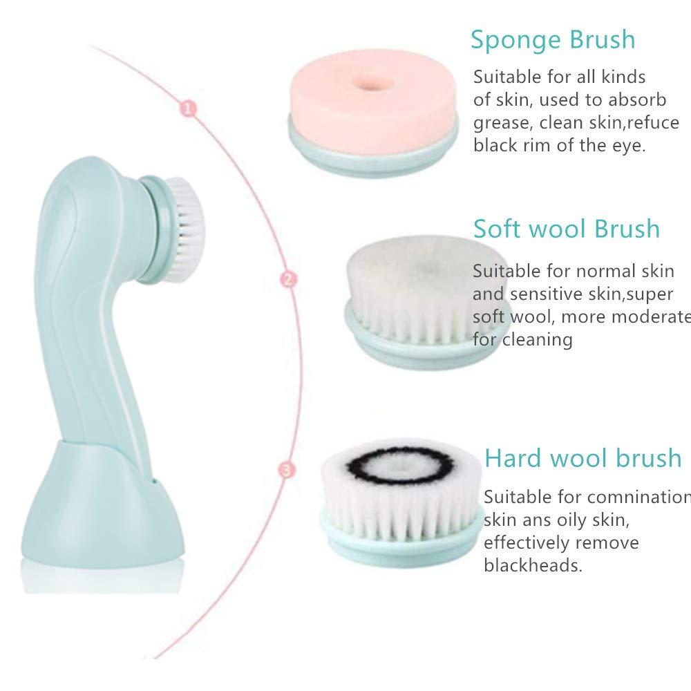 CARESHINE Rechargeable Electric Facial Brush with 3 Heads Minimize