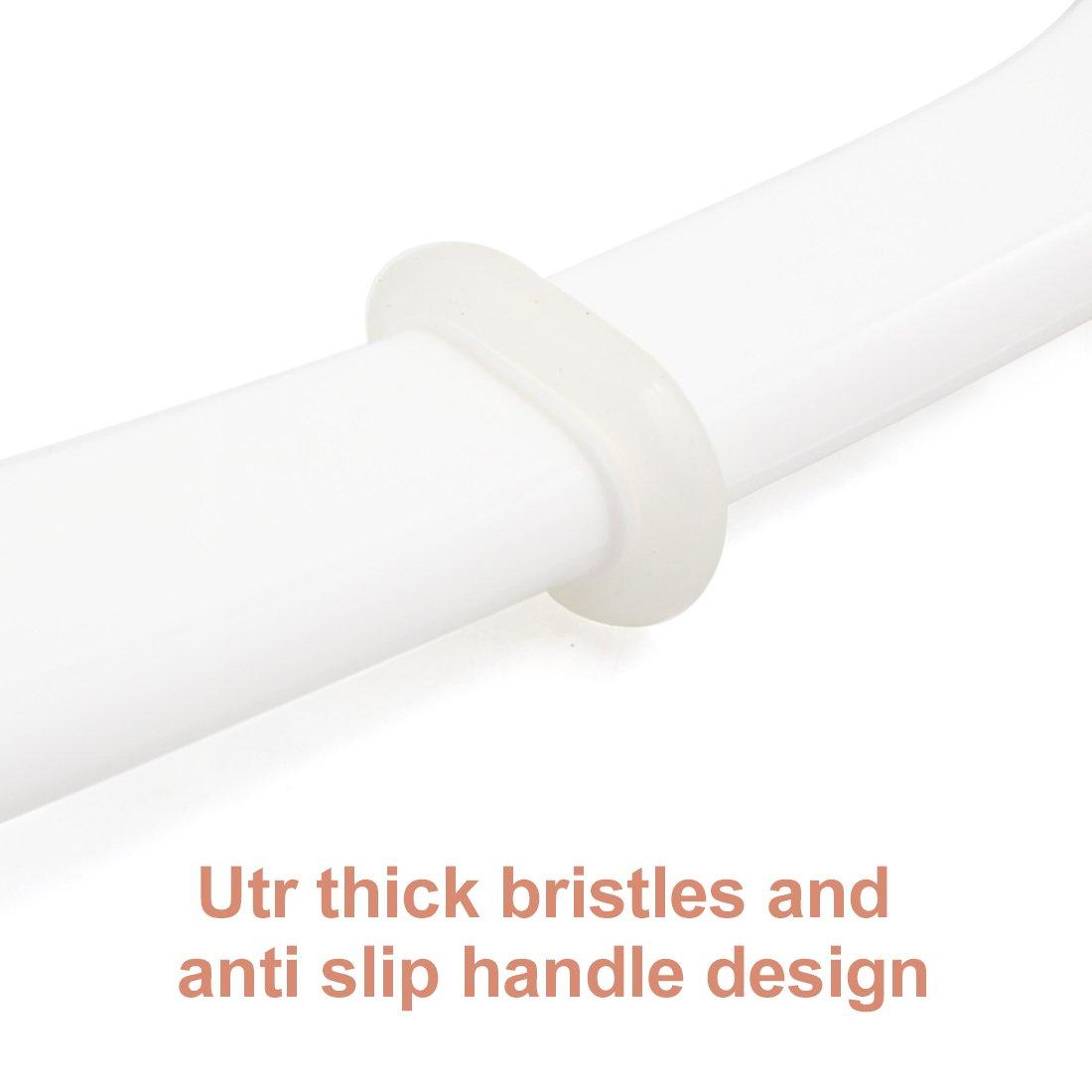 uxcell Gray Exfoliating Massager with Long Wooden Handle Ideal for