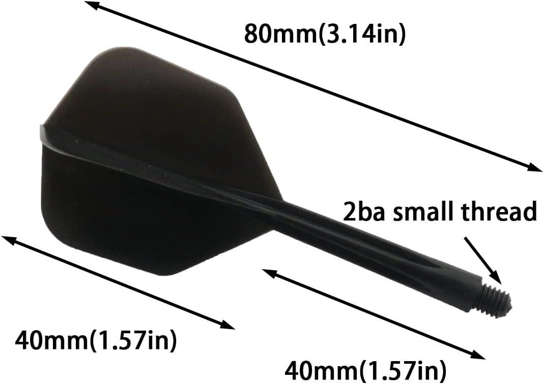 DGHAOP Integrated Dart Flight and Shafts 9PCS Nylon Plastic Integrated