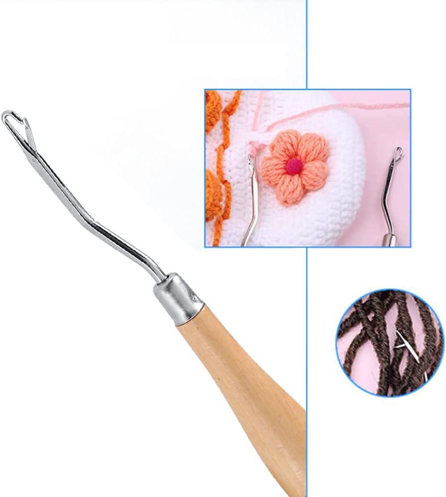 Crochet Latch Hook, Latch Hook Crochet Needle Latch Hook Dreadlocks Tool Wooden Handle Latch