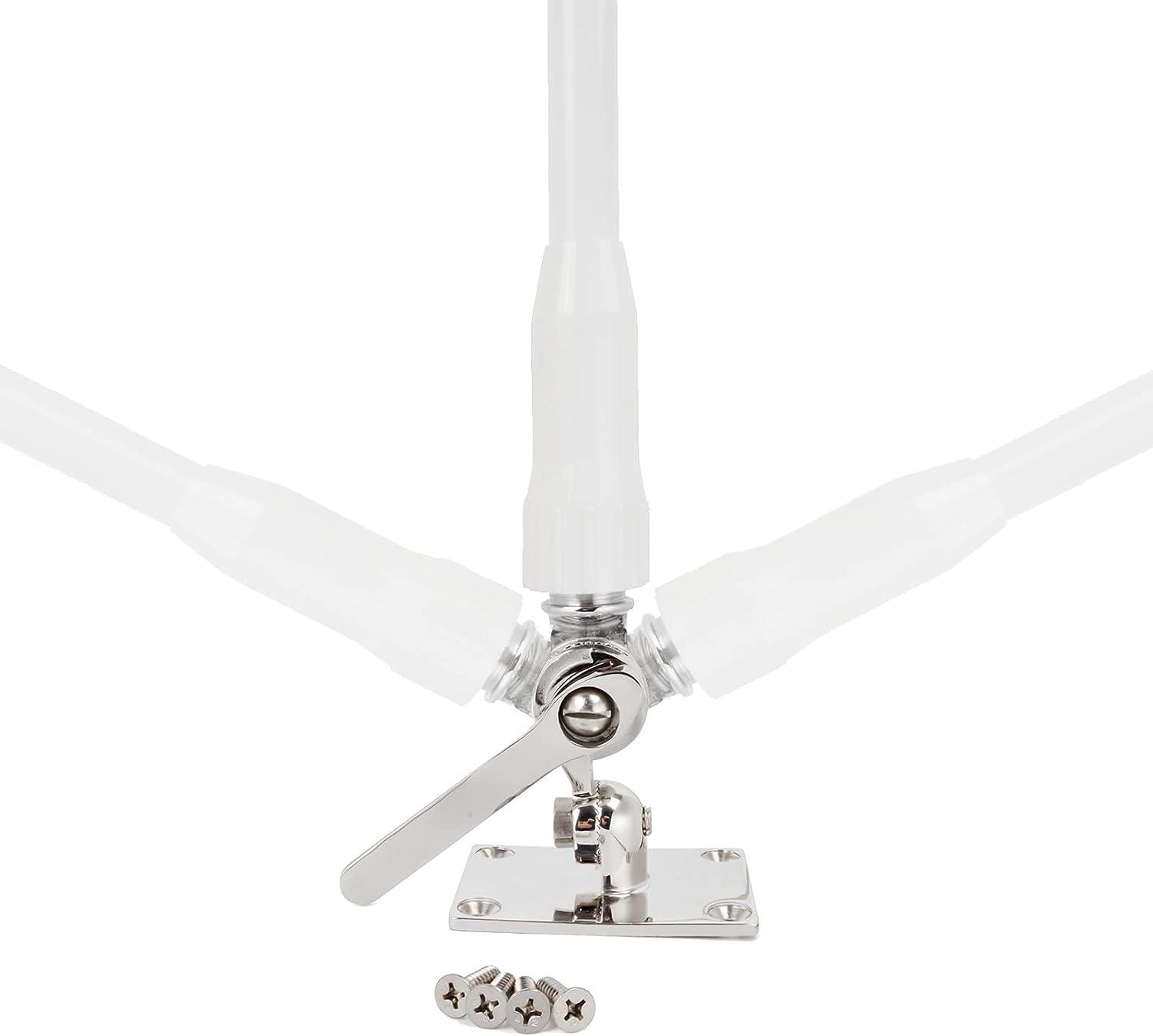 HYSHIKRA Marine VHF Antenna Mounts Ratchet Bracket 316 Stainless Steel