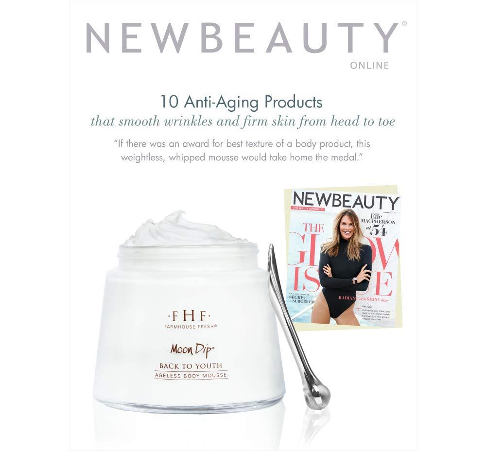 FarmHouse Fresh Moon Dip Back to Youth Ageless Body Mousse 8 Fl Oz Luxurious AntiAging Body Cream