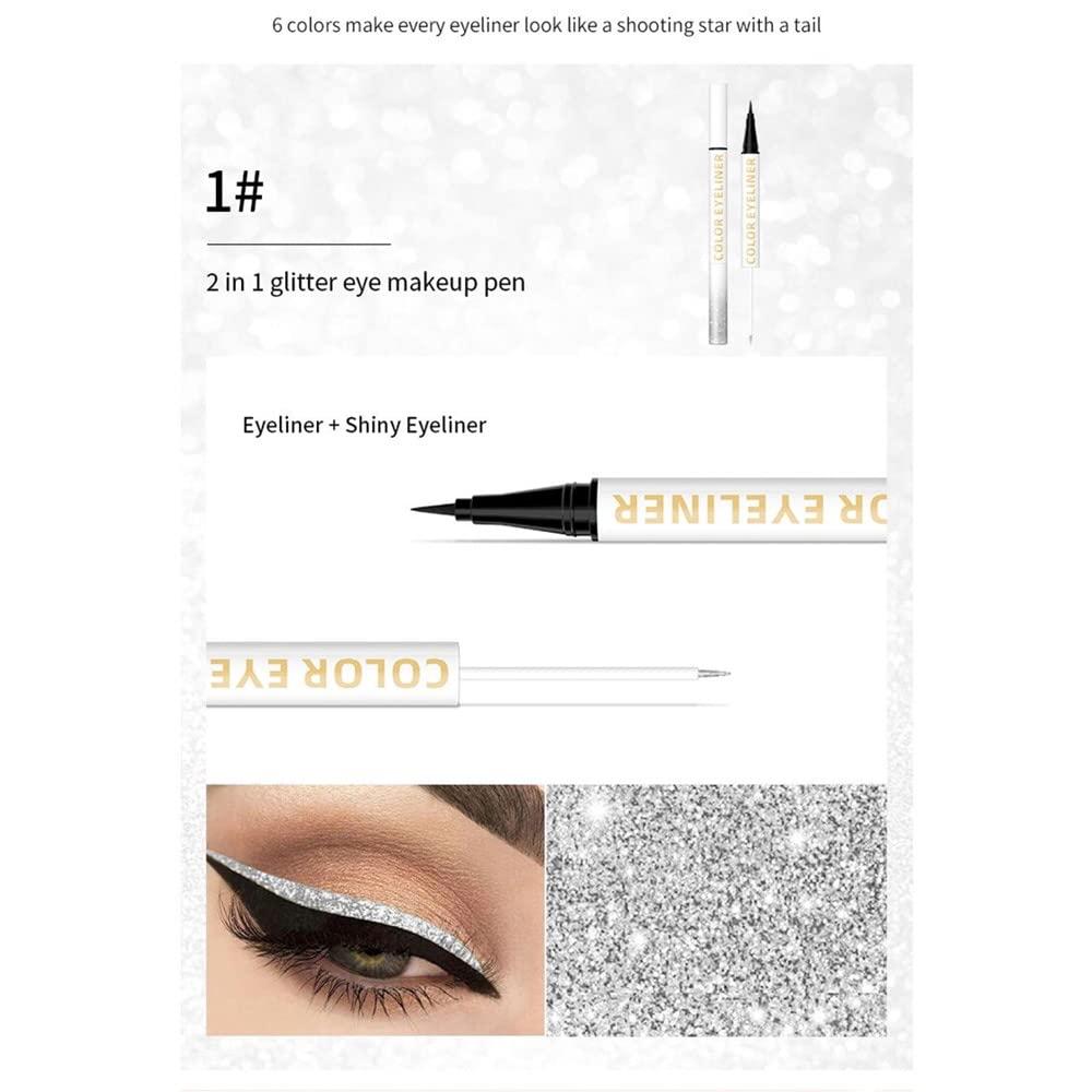 UOCK Double Ended Eyeliner Set Black & Metallic Liquid Eyeliner