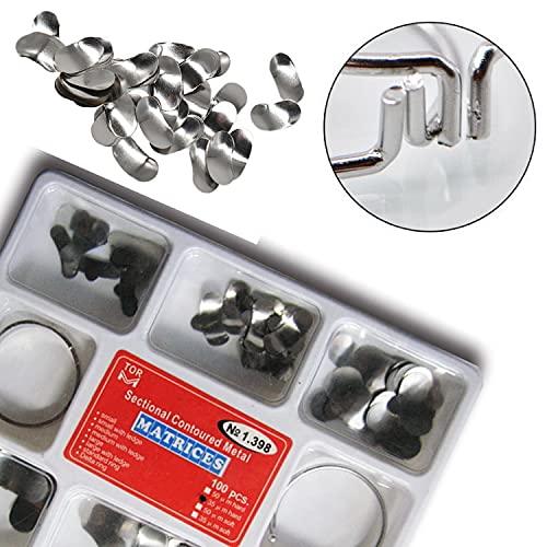 thumbnail image 2 of Dental Sectional Matrices - 100Pcs 35um Metal Matrices With Rings For Tooth Restoration 2 of 6