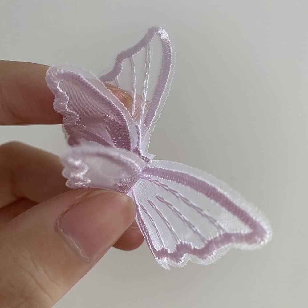 White Organza Trim w/ Butterfly Appliques Basket - Pink Princess