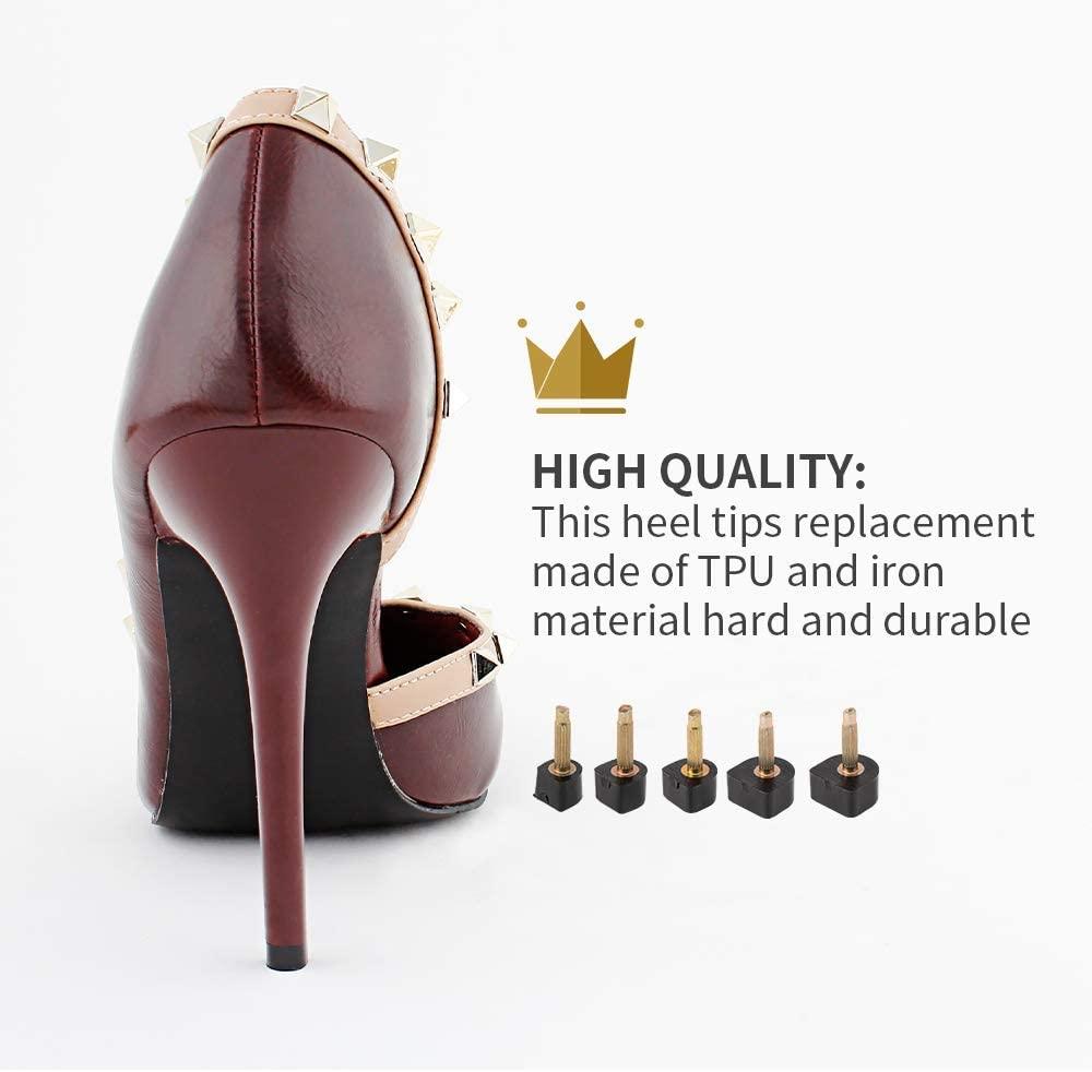 sansheng 30 PCS Shoe Repair Stiletto Replacement Heels Tips, High Heel