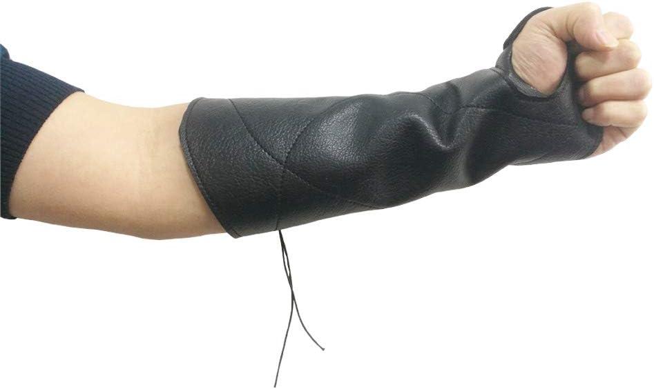 Fingerless Leather Arm Guards