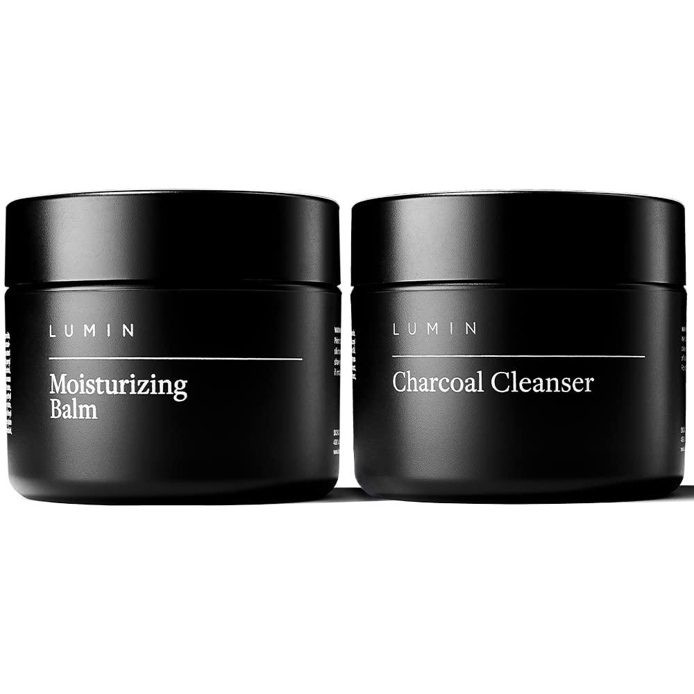 Lumin Fundamental Duo Set Skin Care Kit for Men Charcoal Face Wash and Moisturizer