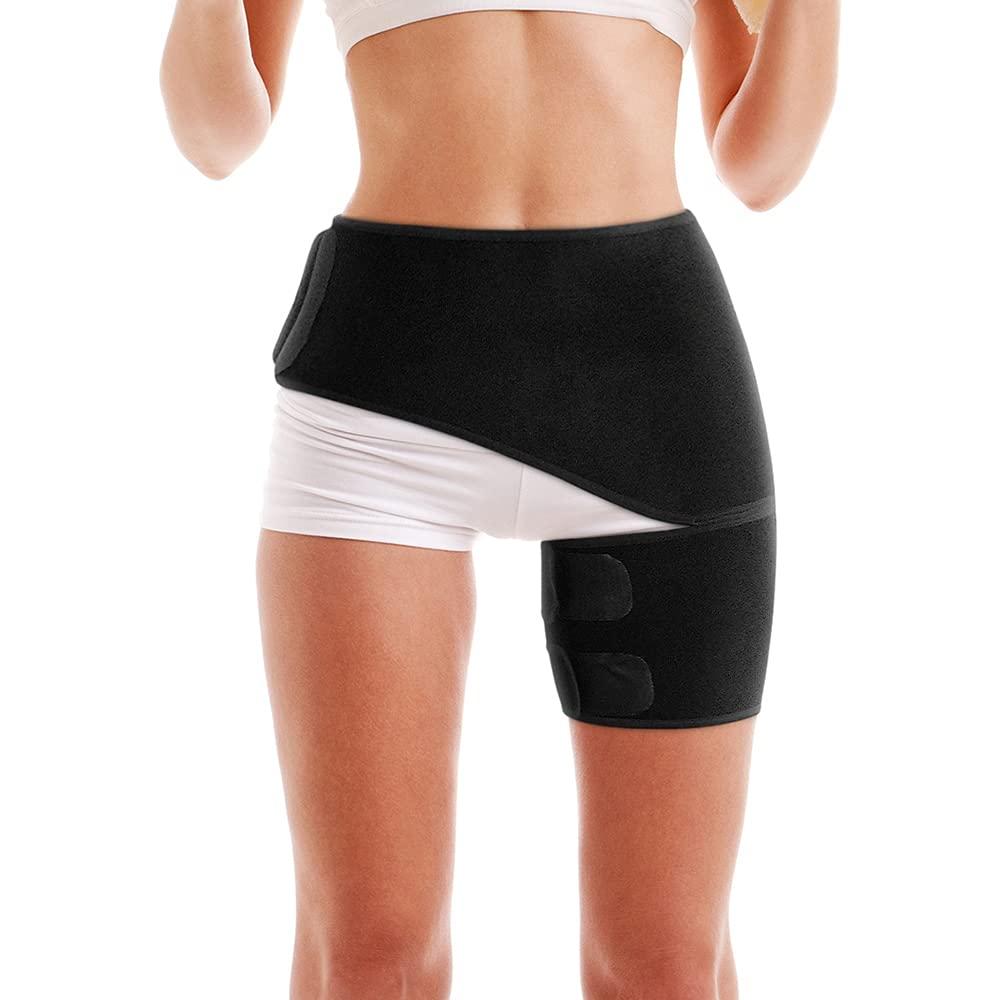 Copper Compression Groin Thigh Sleeve Hip Support Wrap. Adjustable Neoprene  Brace Hamstring, Quad, Pulled Muscle, Lower Back, Sciatica Nerve, Hip  Flexor, Strain, Arthritis. Fit for Men and Women. One Size