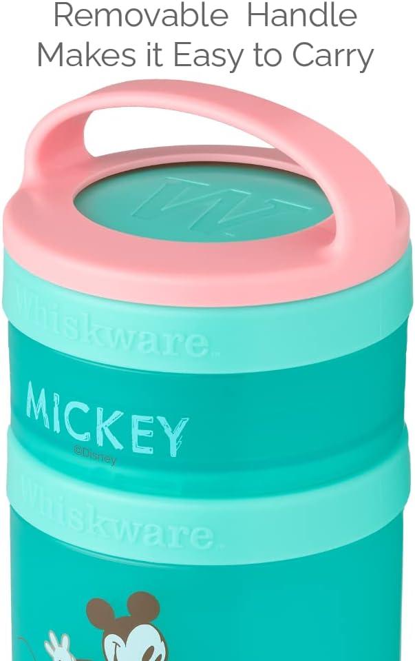 Whiskware Disney Stackable Snack Containers Set of 3 Cups for Kids