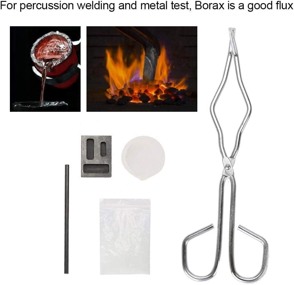 4 Piece Metal Melting Kit Ceramic Crucible Tong Rod Borax for Set Gold  Silver | My Site