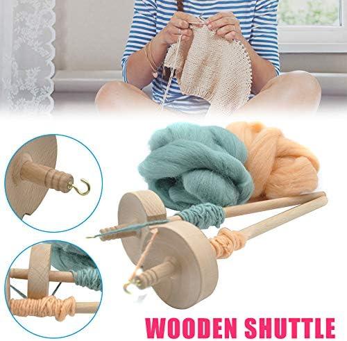Yarn Spindle Top Whorl Drop Spindle Ergonomic Carved Design Yarn Spinner  For Beginners Professionals Sewing Weaving Spinning