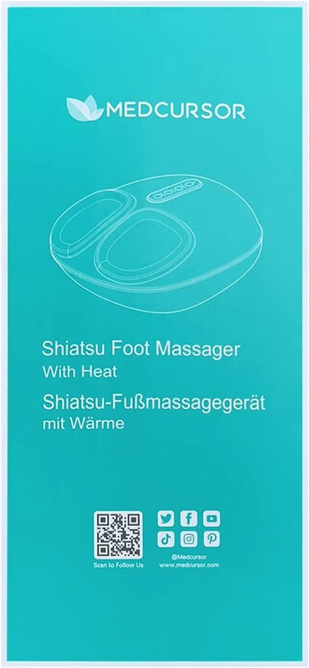 Medcursor Neck Shoulder Massager with Heat, Electric Shiatsu Back Massage -  Used 