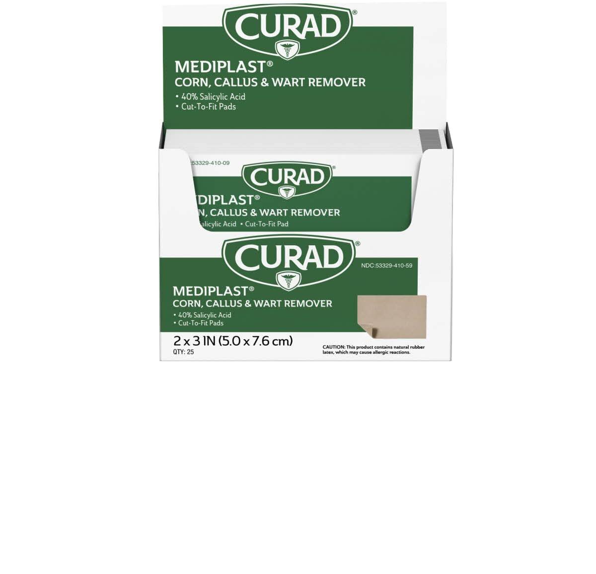 Curad Mediplast Corn, Callus, & Wart Remover, 40 Salicylic Acid Pads