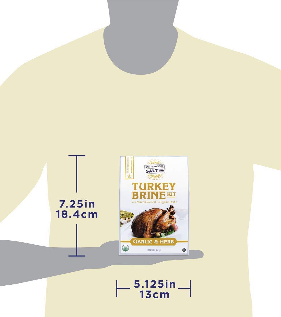 Organic Turkey Brine Kit 16 oz. Garlic & Herb with Brine Bag by San