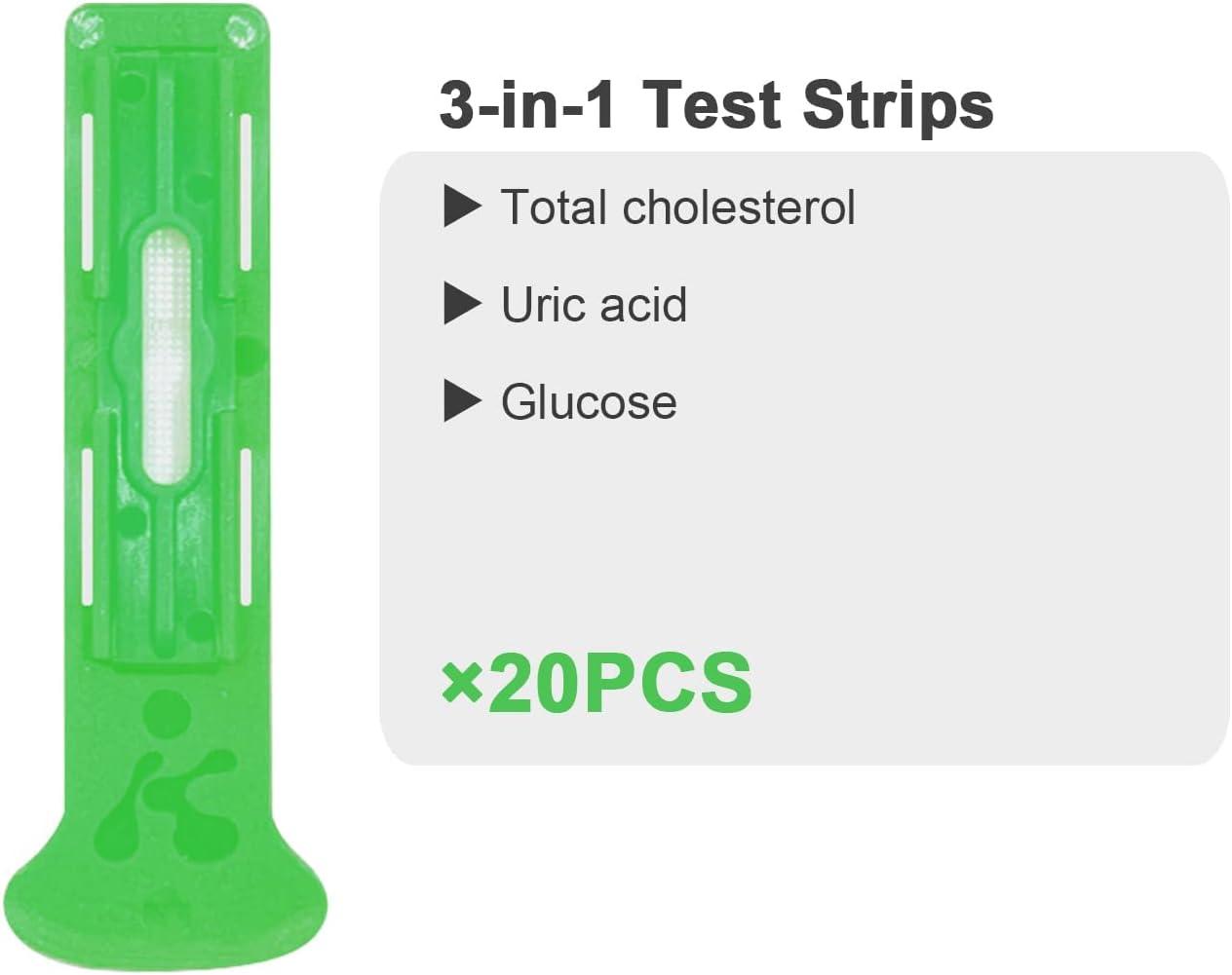 Konsung Cholesterol Home Test Kit 6in1 Glucose Uric Acid Total