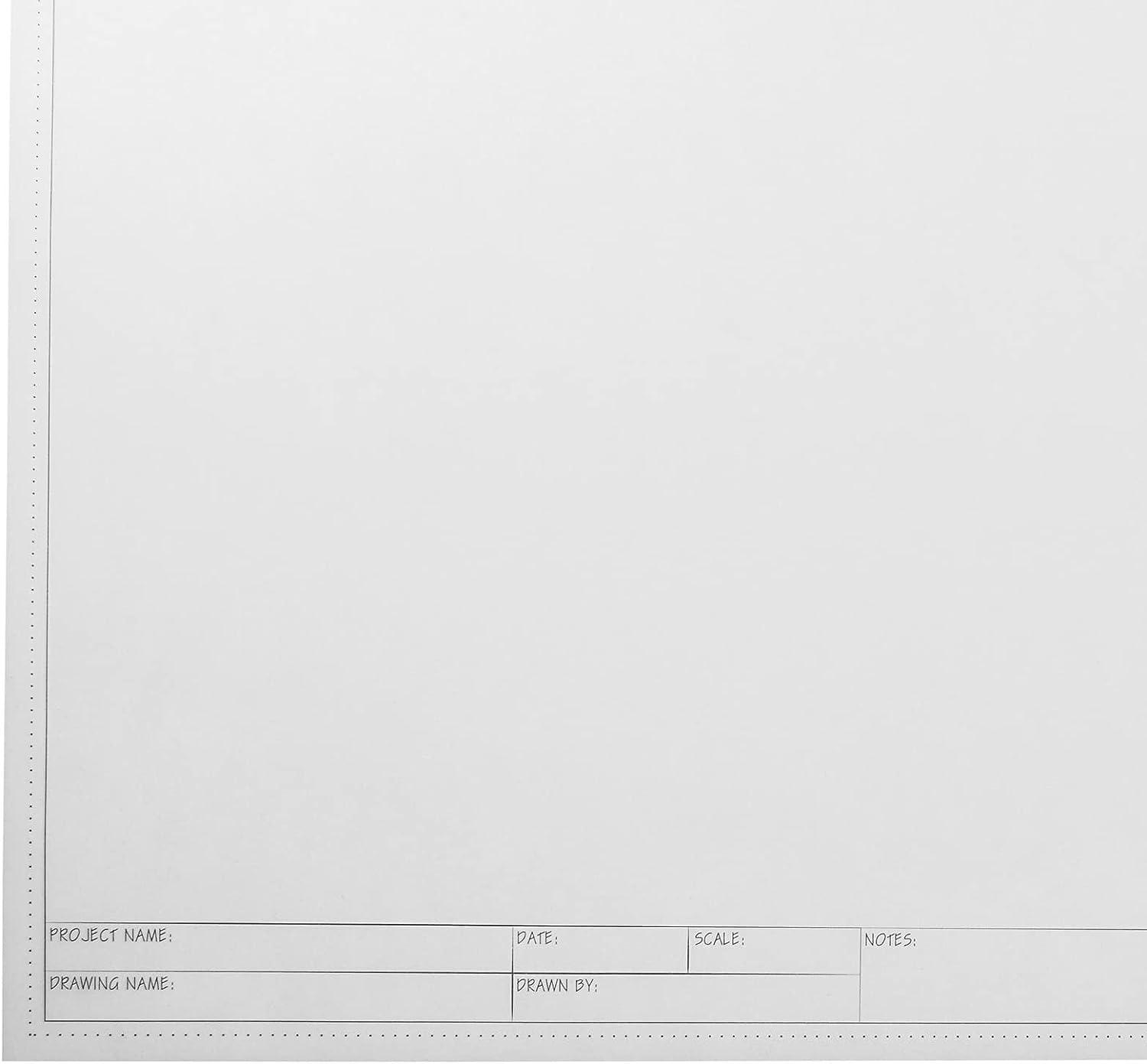 Bright Creations 20 Sheets Vellum Paper Sheets With Engineer Title Block,  Translucent Drafting Paper 11 X 17 In : Target