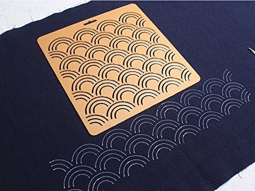Sashiko Stencil by Acrylic  Fan-Shaped - Sashiko Embroidery Pattern -  Quilting - Shop THEALESE Other - Pinkoi