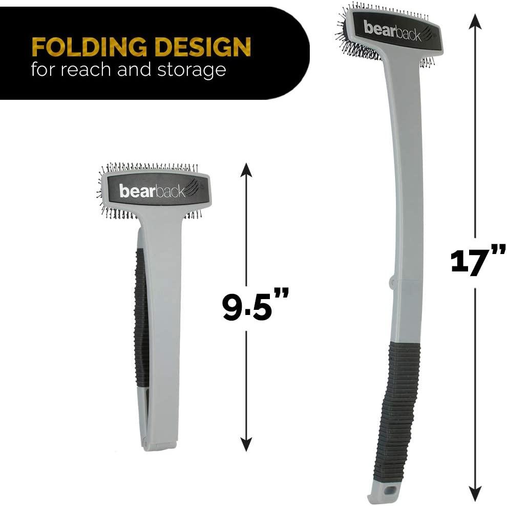 Bearback Back Scratcher Premium Extendable Folding Exfoliating Brush