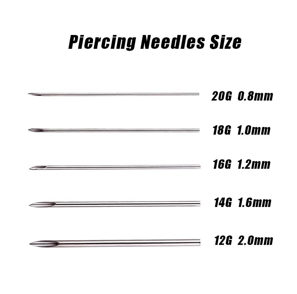 Piercing Needles 100Pcs 14G Disposable Professional Body Piercing
