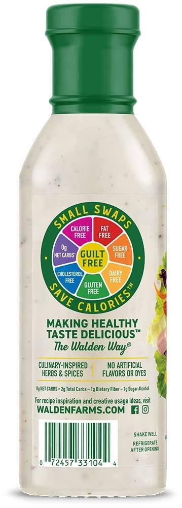 Walden Farms Ranch Dressing 12 Oz. Bottle - Delicious Salad Topping with 0g  Net Carbs | Kosher Certified | Ideal for Salads, Wings, Burgers, Tacos,  Pizza & More | Buy Now with