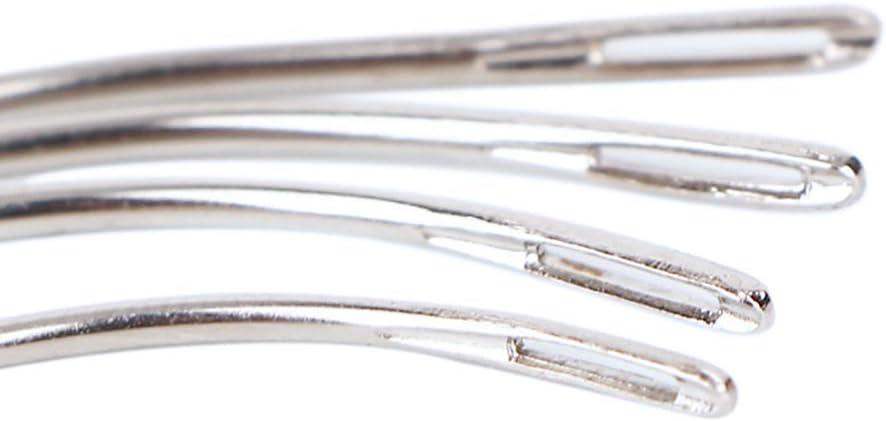 50Pcs 6CM C Shape Curved Needles Threader Sewing/Weaving Needles