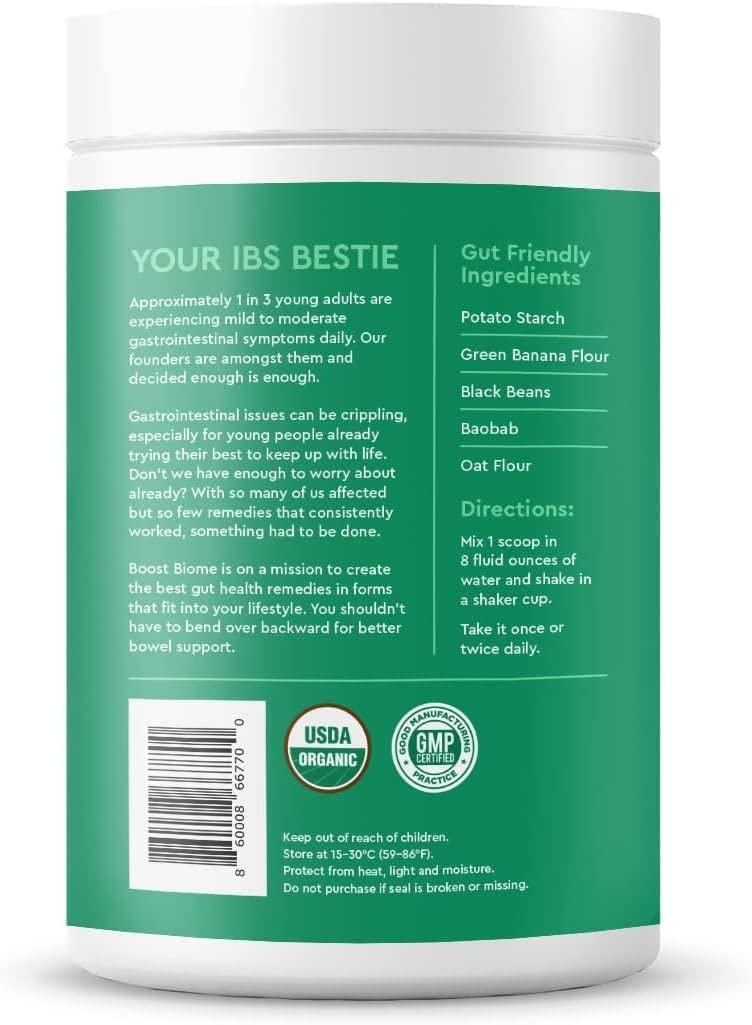 Boost Biome Organic Fiber Blend Resistant Starch Powder with Green