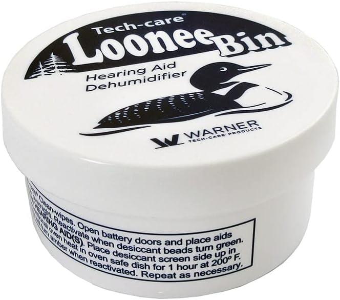 TechCare Loonee Bin Hearing Aid Dehumidifier Drying Jar MustHave