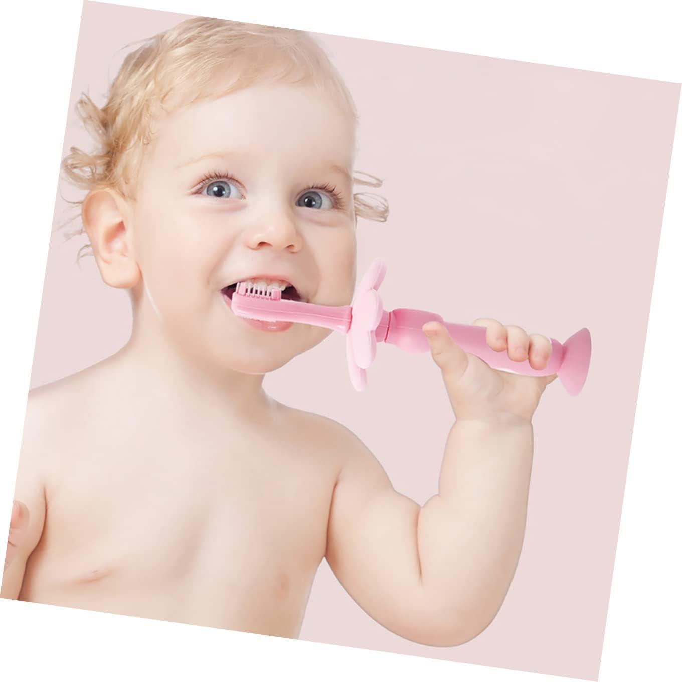 SECFOU Set Baby Care Toothbrushes Soft Silicone Brushes for