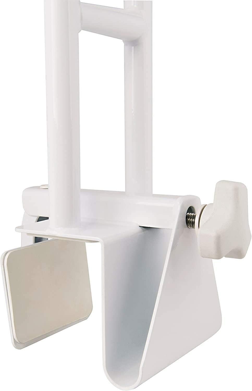 Vaunn Medical Adjustable Bathtub Safety Rail White Shower Grab Bar Handle