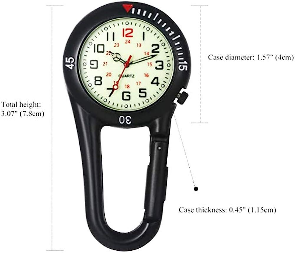 ZOVEDAIUG Clip-on Digital Carabiner Watch: Waterproof Shockproof