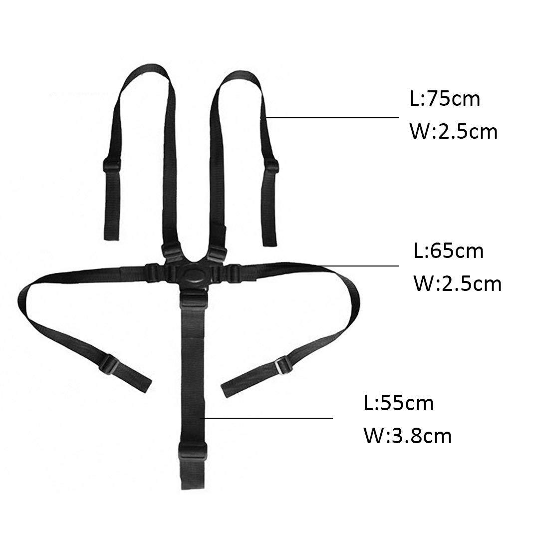 2 Pack Adjustable Baby Seat Belt, 5 Point Harness High Chair Straps