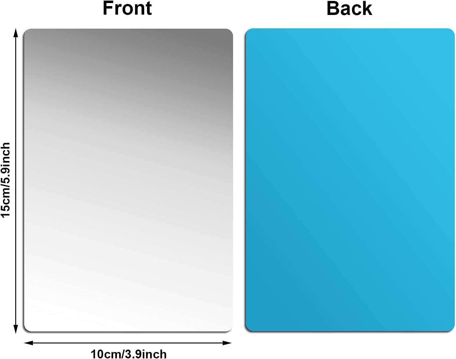 8 Pieces School Shatter Proof Plastic Mirrors 4 x 6 Inch Square Mirror