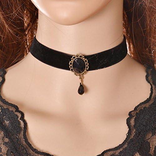 Trasfit 10 Pieces Lace Choker Necklace for Women Girls, Black Classic  Velvet Stretch Punk Gothic Tattoo Lace (10 Style #1)