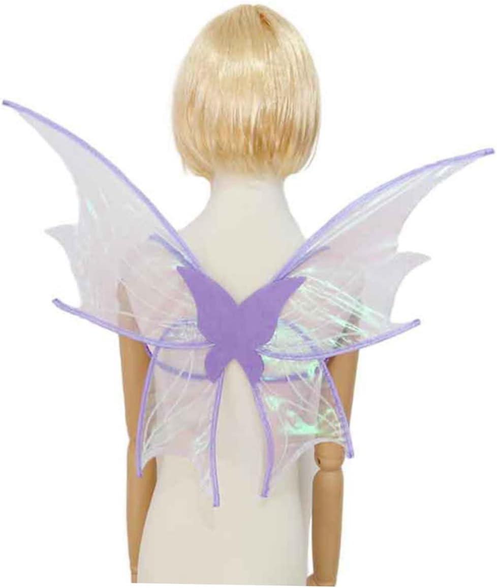 Housoutil Fairy Wings Dress for Girl Sheer Shawl Butterfly Wings Cape Wing for Costume Child Cosplay Apparel
