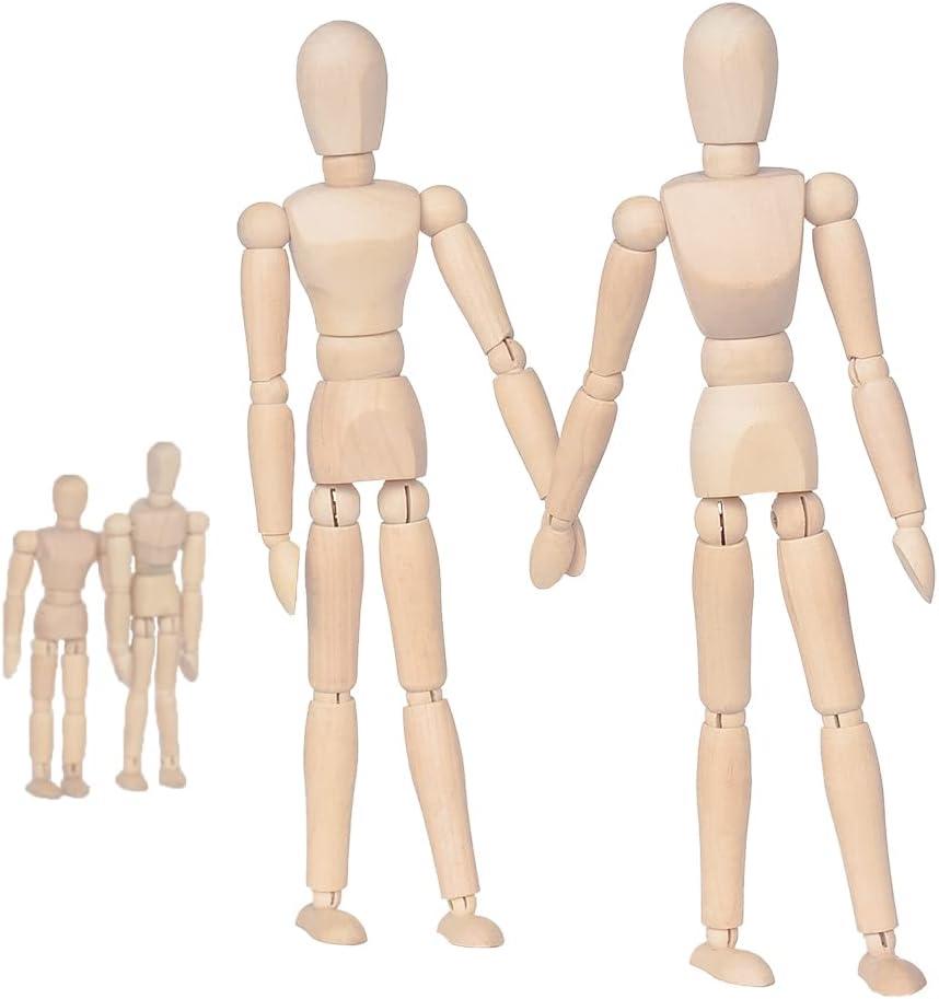 Le Juvo Posable, Moveable Drawing Mannequin, Wooden Figure Model (13 in,  3-Pack) : Amazon.in: Home & Kitchen